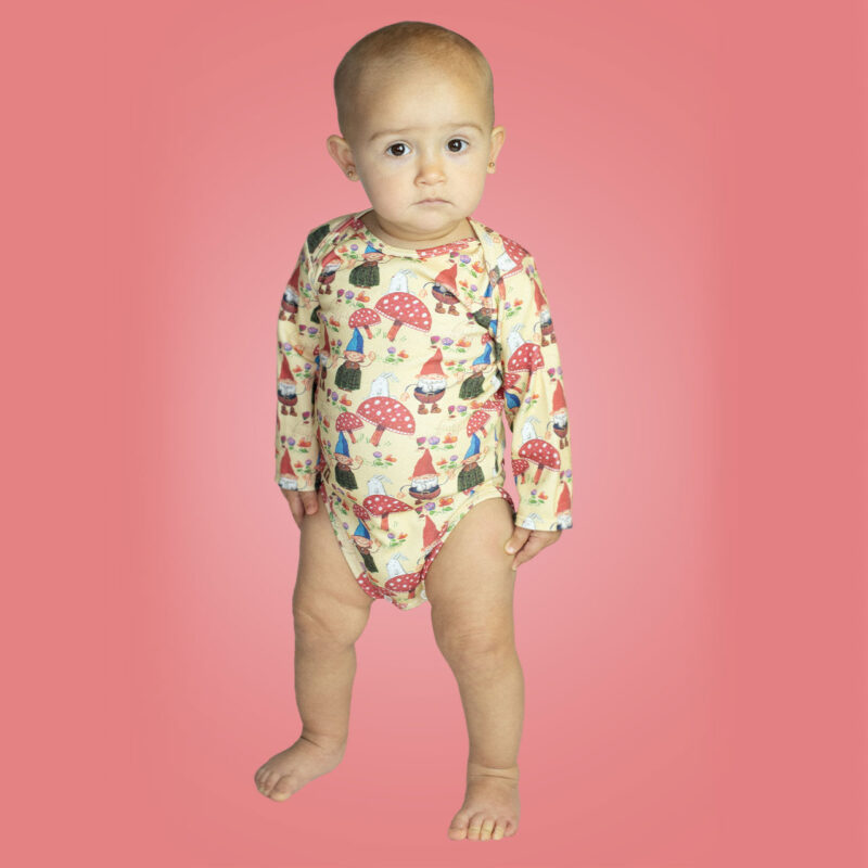 gnomes, gender neutral onesie, baby clothing, cotton onesie, twibbles up & down. Unisex baby onesie