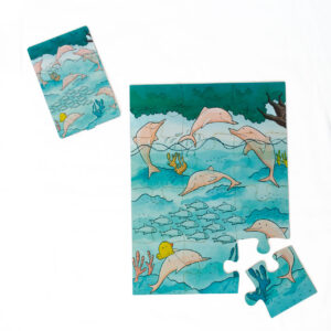 Twibbles Kids Puzzle, rio amazonas, pink dolphins