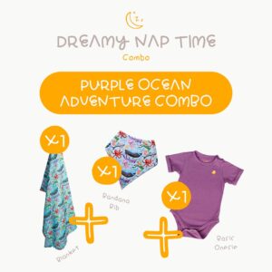 purple ocean adventure, Dreamy Nap Time, Soft Blanket, Cozy Onesie,