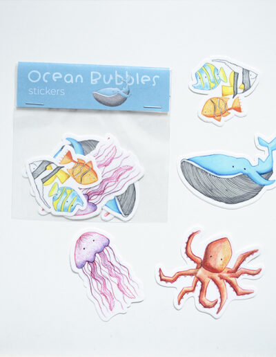 Ocean Bubbles stickers, jungle journey