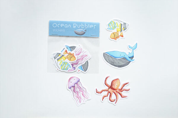 Ocean Bubbles stickers, jungle journey
