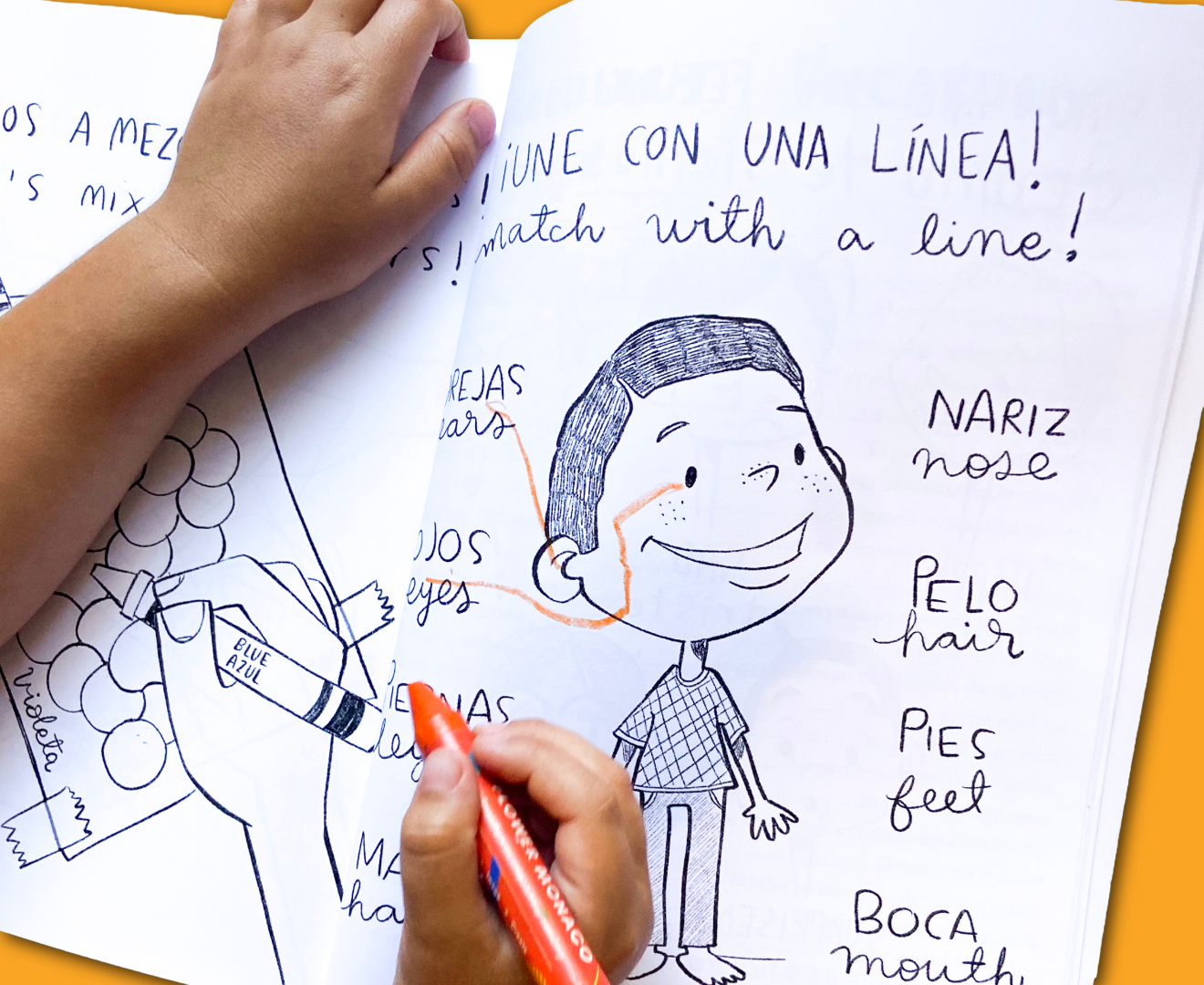 Just Color Solo Colorea bilingual English Spanish coloring book for kids ages 2-6