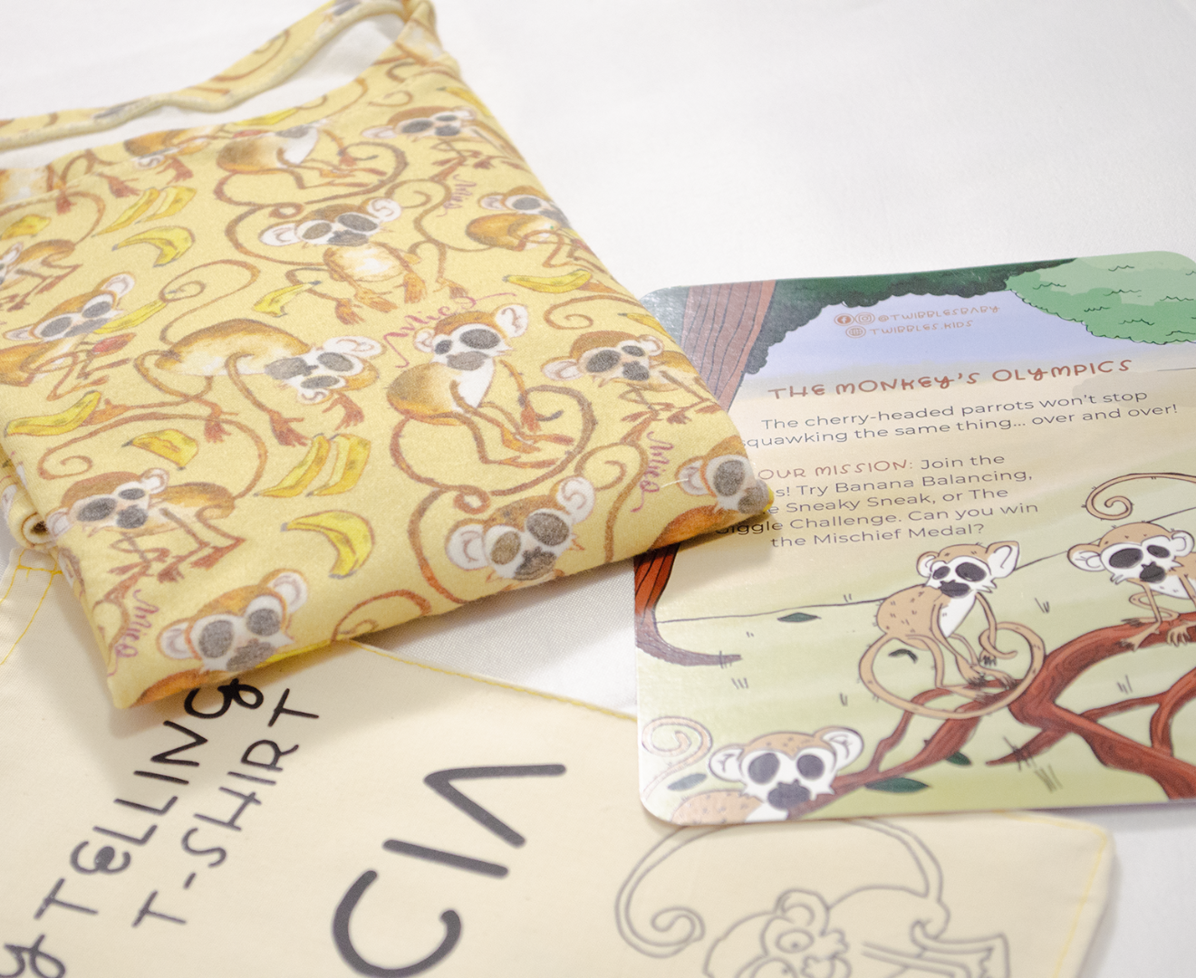 Leticia illustrated Storytelling Tee kids play t-shirt small batch Twibbles