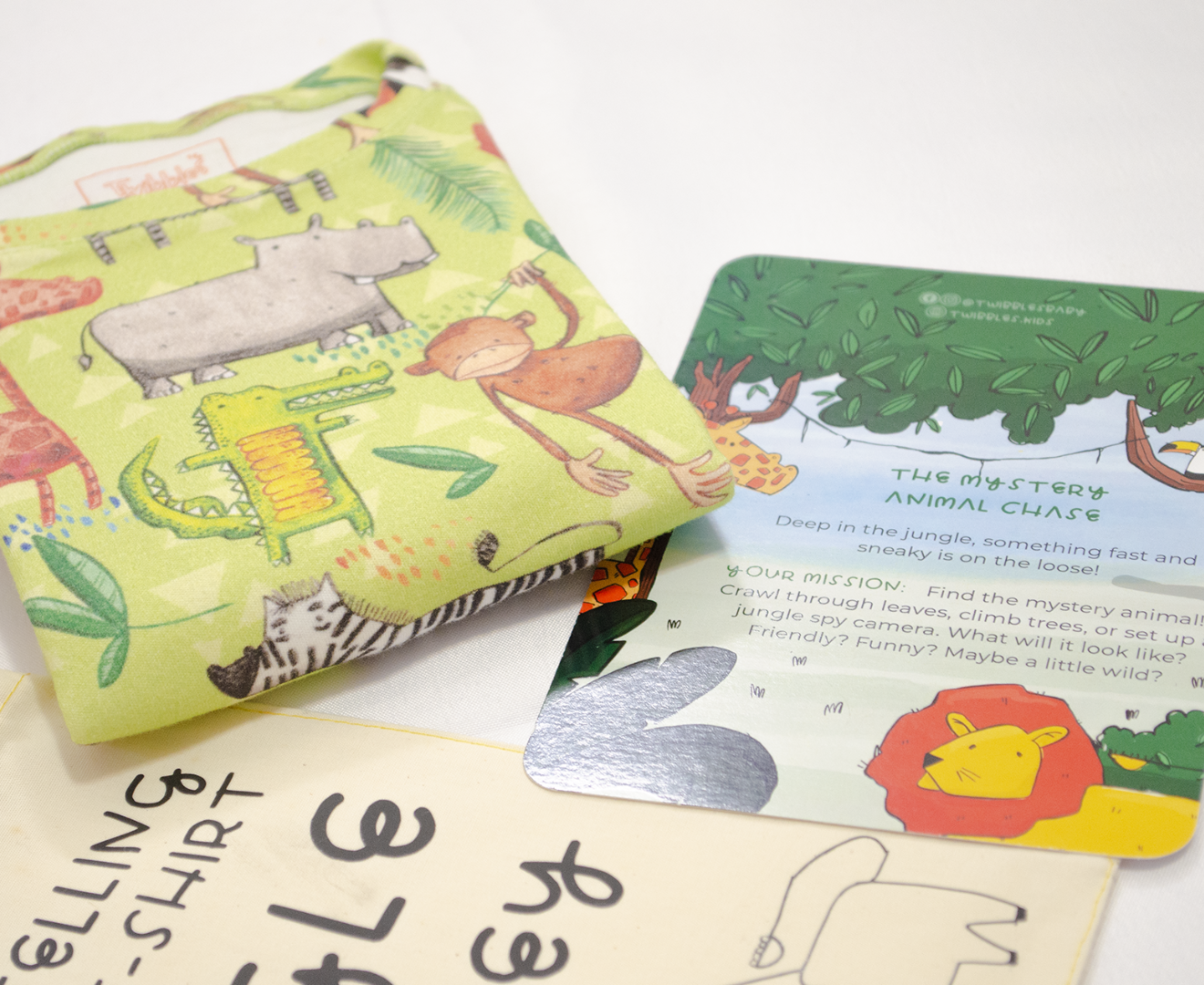 Child wearing Jungle Journey Storytelling Tee soft cotton kids t-shirt by Twibbles